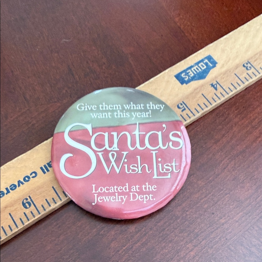 Vintage Santa’s Wish List Brooch